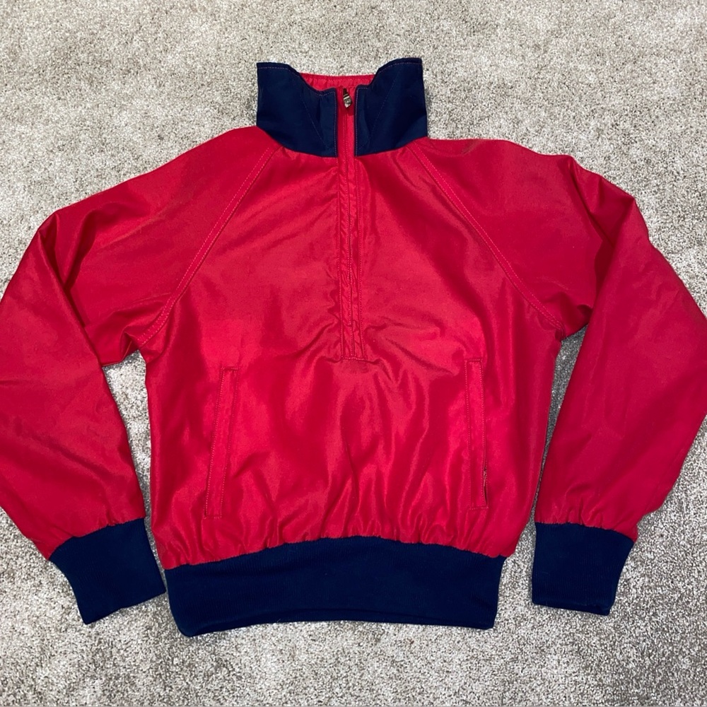 Vintage The North Face 1/2 Zip
Pullover Jacket Women's Small Red
Made In USA